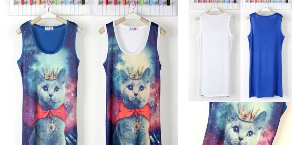 T shirt galaxy cat